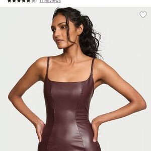 Victoria's Secret Brown Satin Slip Dress